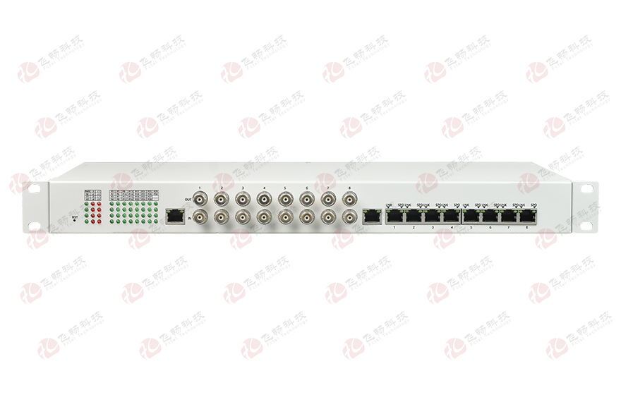 飛暢科技-32路電話+8E1+8FE物理隔離（1+1光備份，19英寸）電話光端機(jī)
